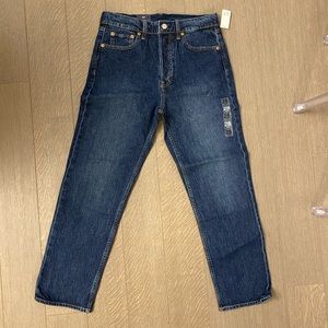 Gap High Rise Cheeky Straight Jeans With Washwell size 28 NWT